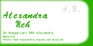 alexandra meh business card